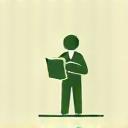 Person taking notes in a cooking class icon