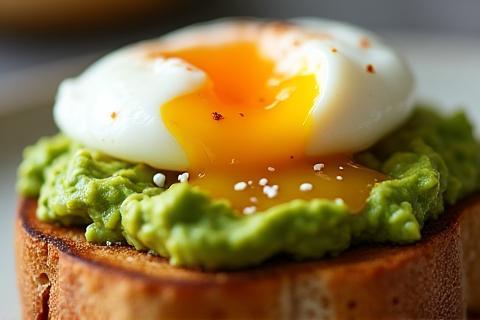 Avocado toast with poached egg