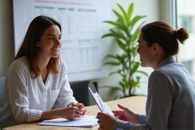Nutritionist consulting with a client